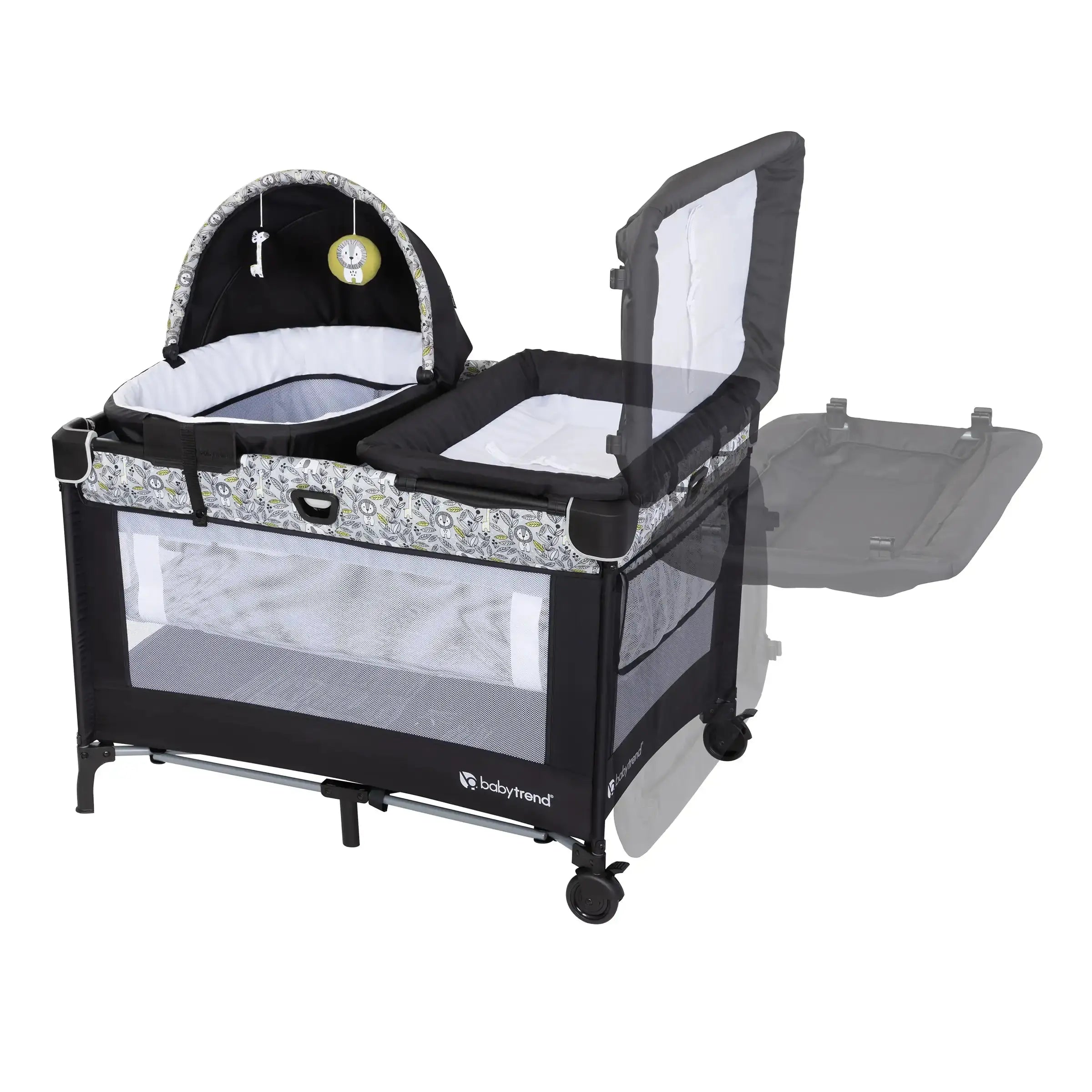 Baby Playard with Snooze Pod & Flip Over Changer - Portable Nursery Den for Newborns & Toddlers - Perfect for Bedroom, Living Room & Travel Use