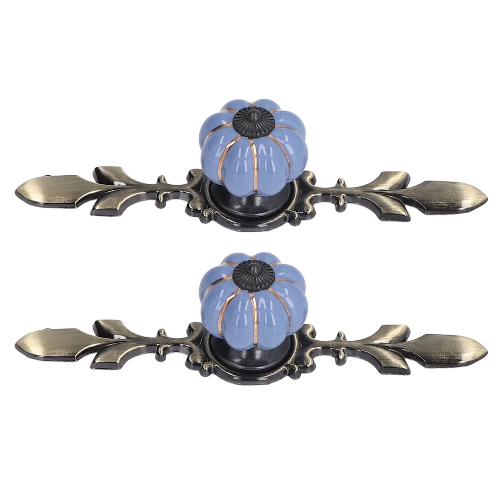 Vintage Ceramic Door Knobs - Royal Blue (1045A) - Durable & Easy to Install for Wardrobe, Shoe Cabinet & Home Décor - Perfect for Bedroom, Closet & Cabinet Hardware Upgrade
