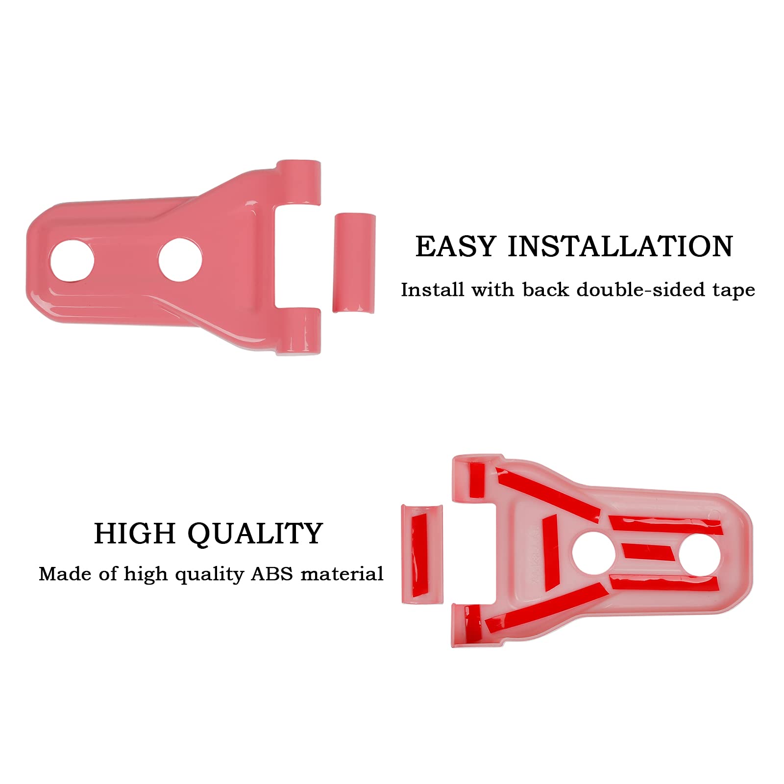 Jeep Wrangler JL JLU & Gladiator JT Hood Hinge Cover - Exterior Accessories for 2018-2023 Models | Durable Pink Decoration Kit for Off-Road & Daily Driving