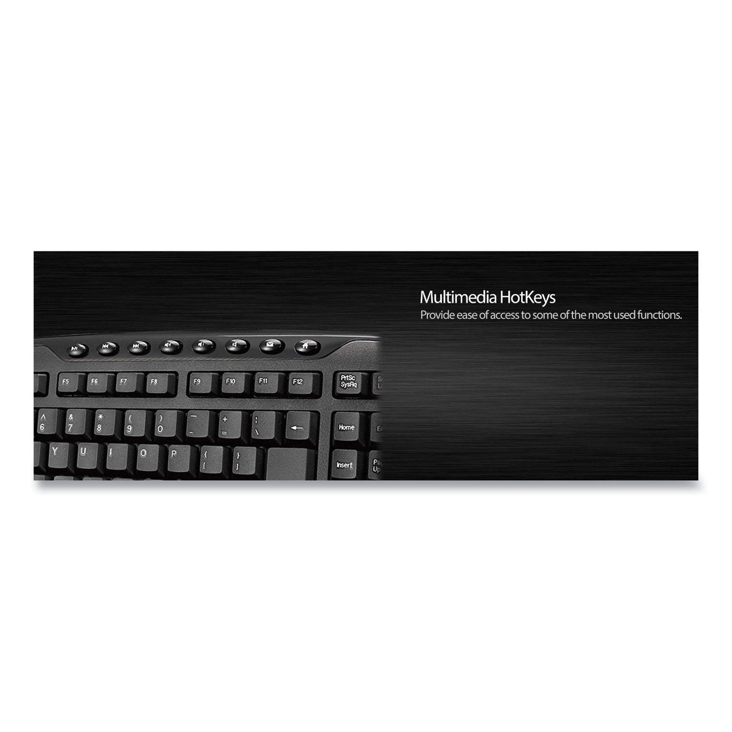 Adesso WKB1330CB Wireless Keyboard and Mouse Combo - 2.4GHz USB Receiver, 30ft Range, Ergonomic Design for Comfortable Typing - Perfect for Home Office, Gaming, and Remote Work (Black)