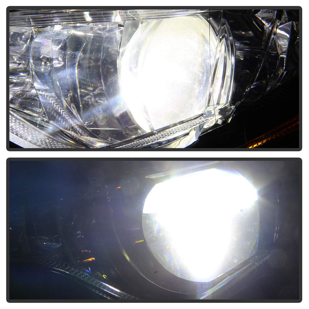 LED DRL Headlights for Toyota Corolla 2017-2018 - OEM Style Replacement - Black/Clear Lens - High Visibility Daytime Running Lights for Enhanced Safety & Style