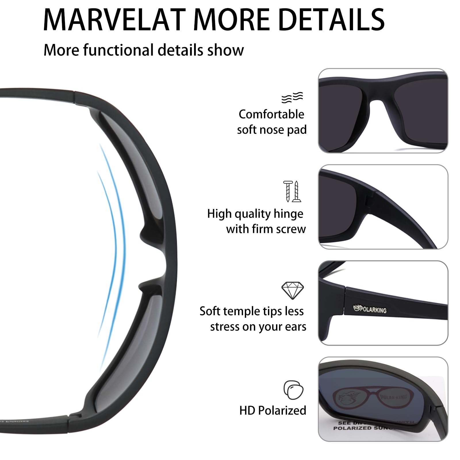 Polarized Sport Sunglasses for Men - Matte Finish UV400 Protection Sunglasses with Mirror Lens - Perfect for Running, Cycling & Outdoor Activities