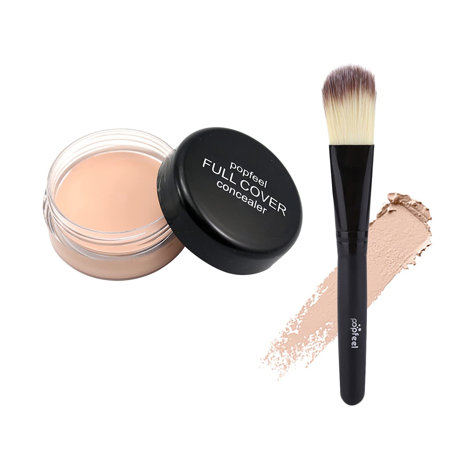 KnuraLA Full Coverage Concealer - Waterproof Scar, Tattoo & Birthmark Cover Up Makeup with Brush | Natural Smoothing Cream for Flawless Skin | Perfect for Daily Wear, Special Events & Photo Shoots