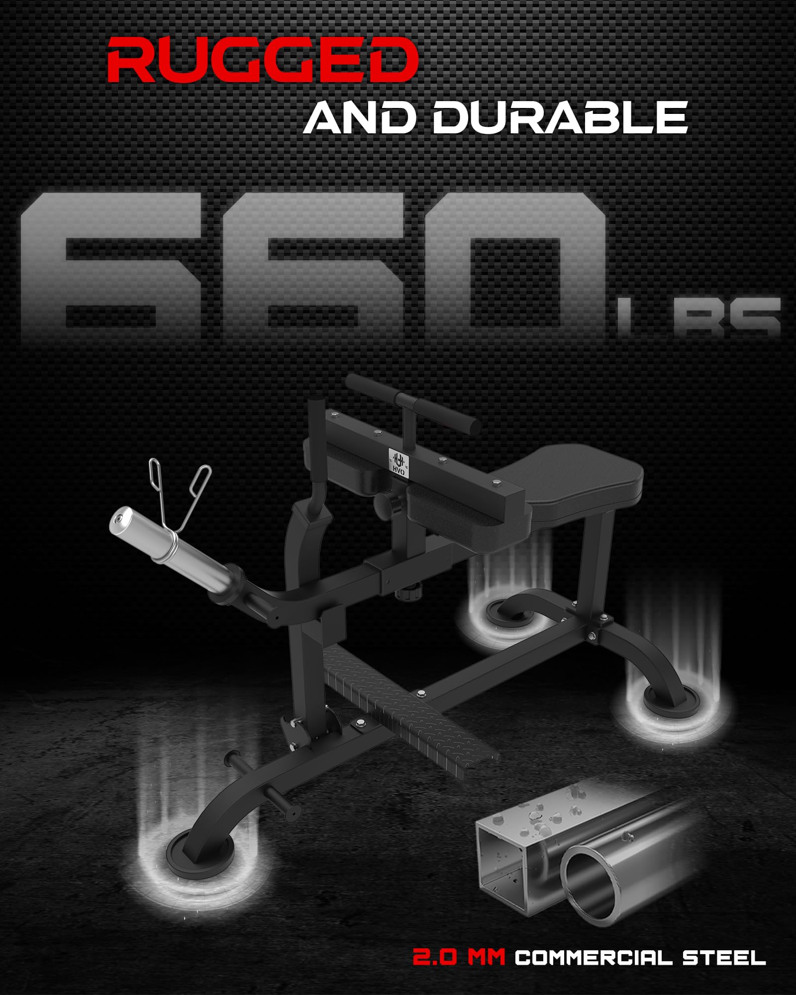 HVO Seated Calf Raise Machine for Home Gym - Adjustable Calf Workout Equipment for Strength Training | Perfect for Leg Day & Home Fitness Routines