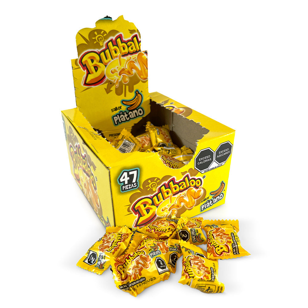 Bubbaloo Banana Flavored Bubble Gum | 47 Count Bulk Pack - Perfect for Parties, Gifts, and On-the-Go Snacking