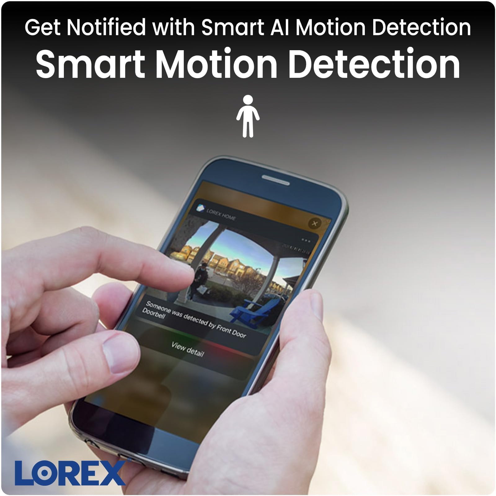Lorex 2K HD Smart Video Doorbell Camera with WiFi - No Monthly Fees, Smart Security Lighting, Night Vision, Motion Detection, Wired Installation (White) - Perfect for Home Security & Front Door Monitoring