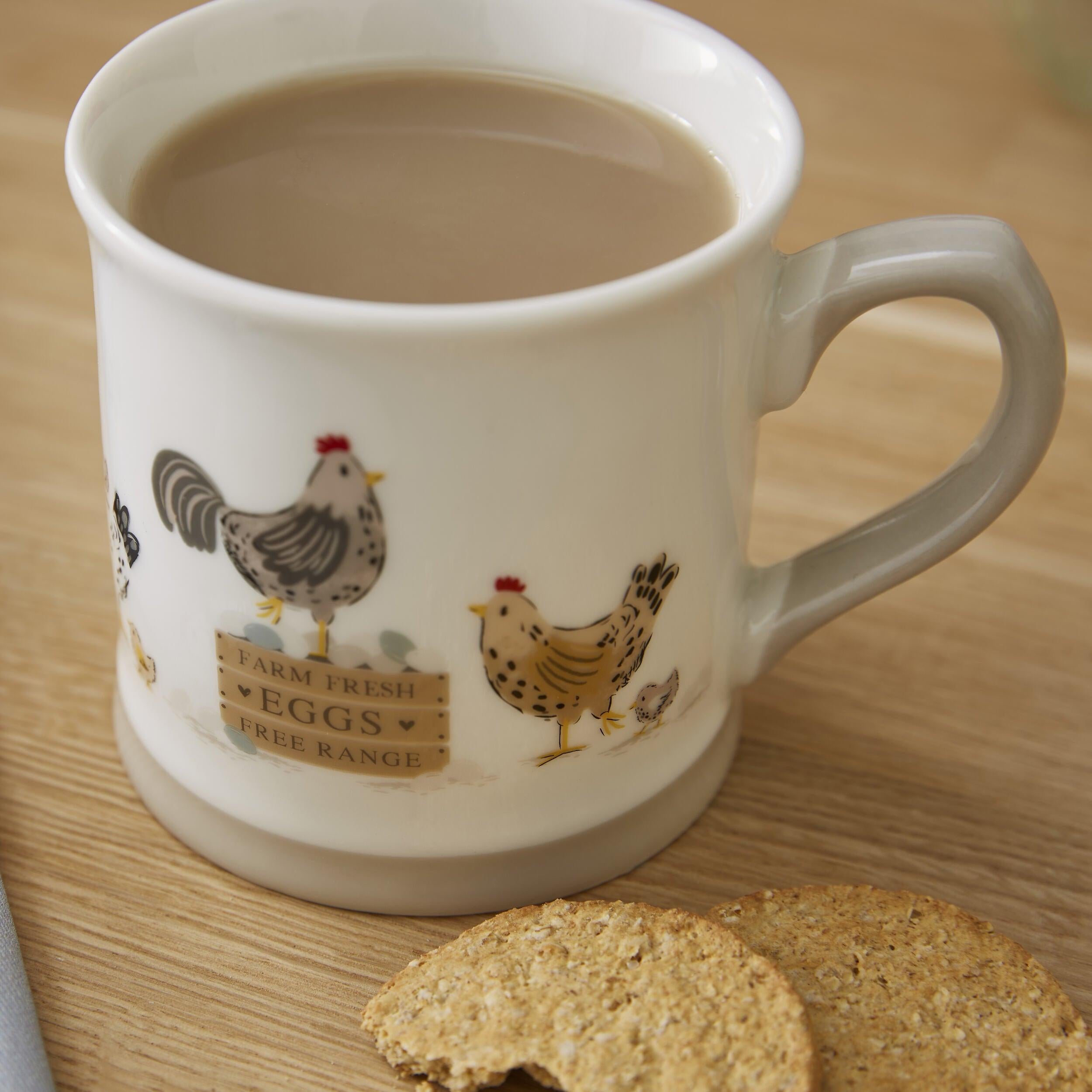 Hen House Lane 16oz Beer Tankard Mug - Classic Pub Style Drinking Cup for Beer, Ale & Cider - Perfect for Home Bars, Parties & Gifts