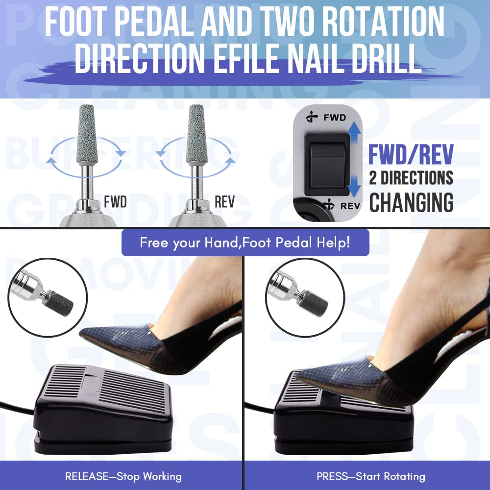 **Makartt Professional Electric Nail Drill & File JD700 - 30000 RPM High-Speed Manicure Tool for Acrylic Nails, Dip Powder, Gel Polish - Perfect for Salon & Home Nail Care**    *(Use Case: Ideal for professional nail technicians, DIY manicures, acrylic nail application, dip powder systems, and gel polish removal.)*