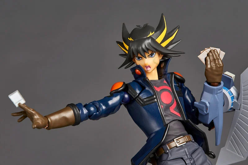 Amazing Yamaguchi Revoltech Action Figure Yusei Fudo NR036 - Highly Poseable Anime Collectible for Display & Photography