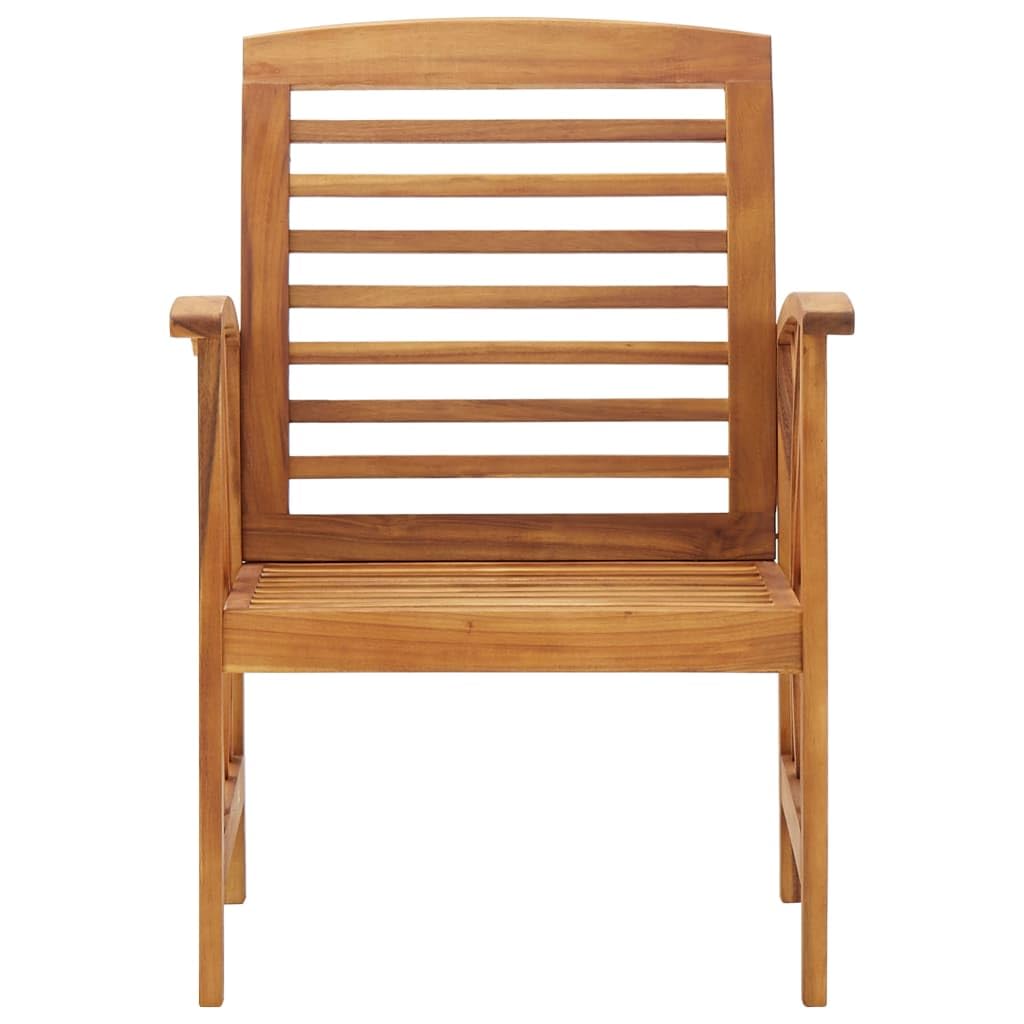 vidaXL 2-Piece Patio Chairs Set - Solid Acacia Wood Outdoor Furniture for Garden, Patio, Terrace - Weather-Resistant & Durable - Perfect for Backyard Relaxation & Outdoor Dining