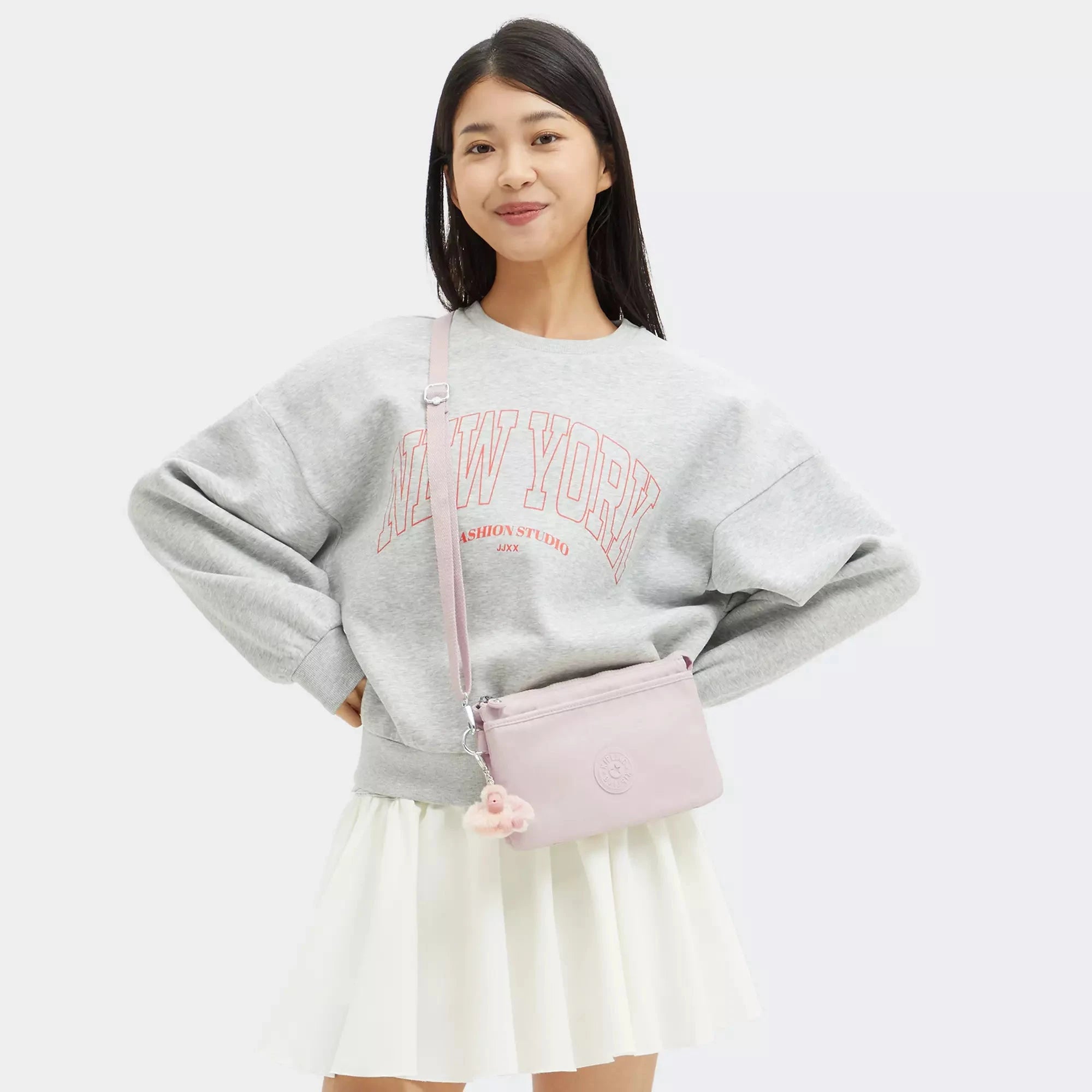 Kipling Riri Metallic Crossbody Bag - Pink Shine | Stylish Women's Shoulder Purse for Everyday Use, Travel & Shopping