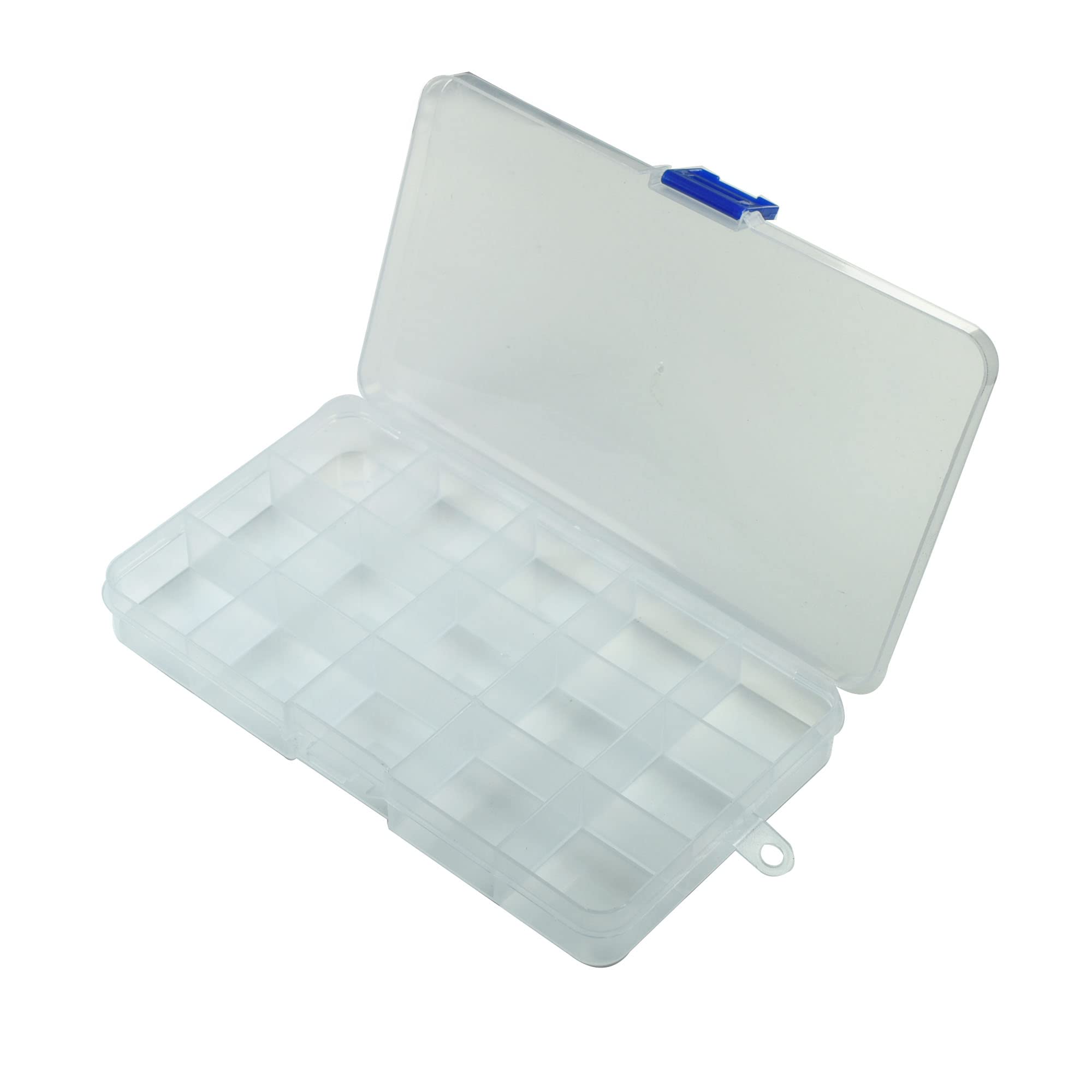 15 Grid Clear Plastic Jewelry Storage Box - Large Compartment Organizer for Earrings, Tackle, String & Small Accessories | Perfect for Jewelry Display, Fishing Gear Organization & Craft Supplies Storage