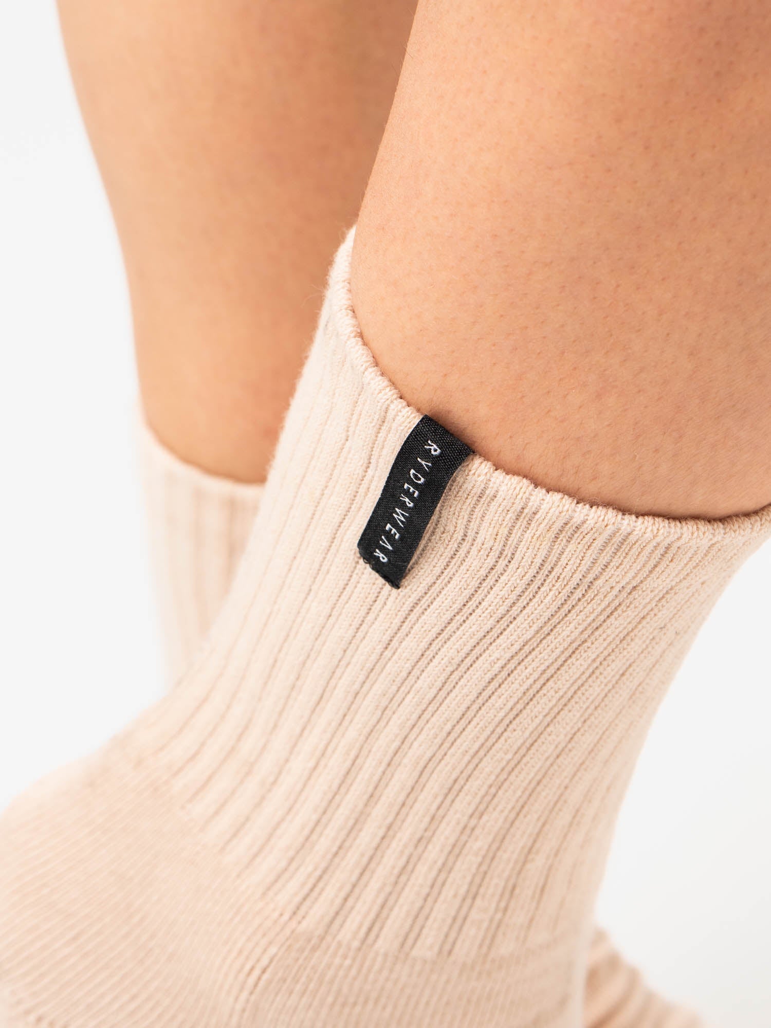 Premium Crew Socks for Men & Women - Soft Oat Stonewash Cotton - Comfortable Everyday Wear for Work, Sports & Casual Outfits