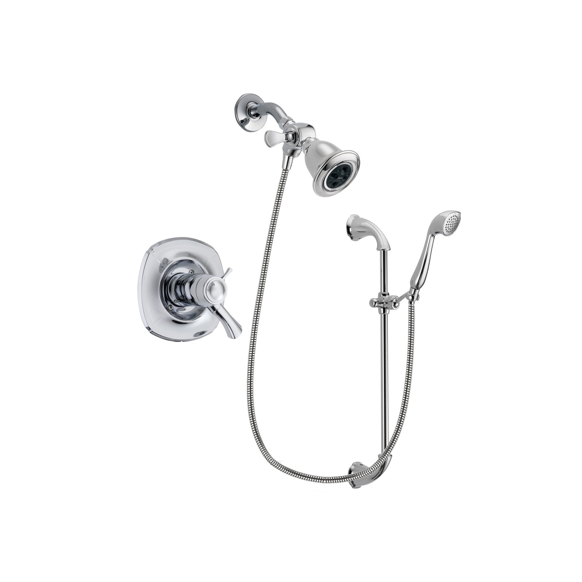 Delta Addison Chrome Finish Thermostatic Shower Faucet System with Water Efficient Showerhead & Handheld Shower - Includes Rough-in Valve DSP0874V - Perfect for Modern Bathrooms & Spa-Like Showers