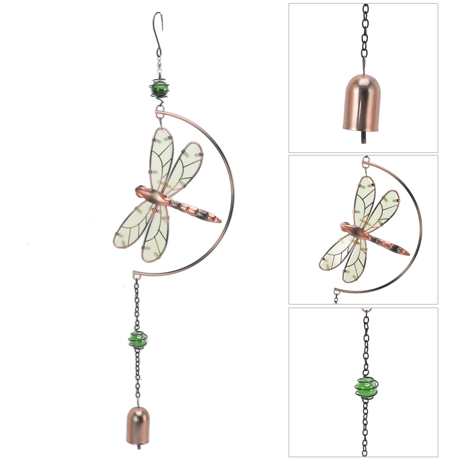 Dragonfly Wind Chimes Outdoor Decor - Waterproof Iron & Acrylic Wind Chime with Beautiful Melody for Garden, Patio, and Home Decoration - Perfect for Relaxing in Your Backyard or as a Housewarming Gift