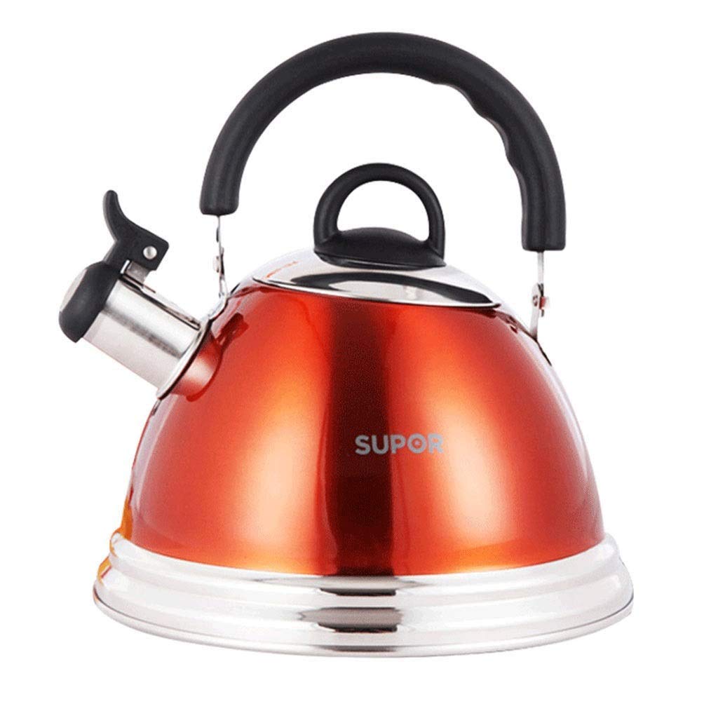 Premium Stainless Steel Tea Kettle with Loud Whistle - Food Grade, Anti-Hot Handle & Rust-Proof - Works on Gas, Electric & Induction Stoves - Perfect for Home, Office & Camping Tea Brewing