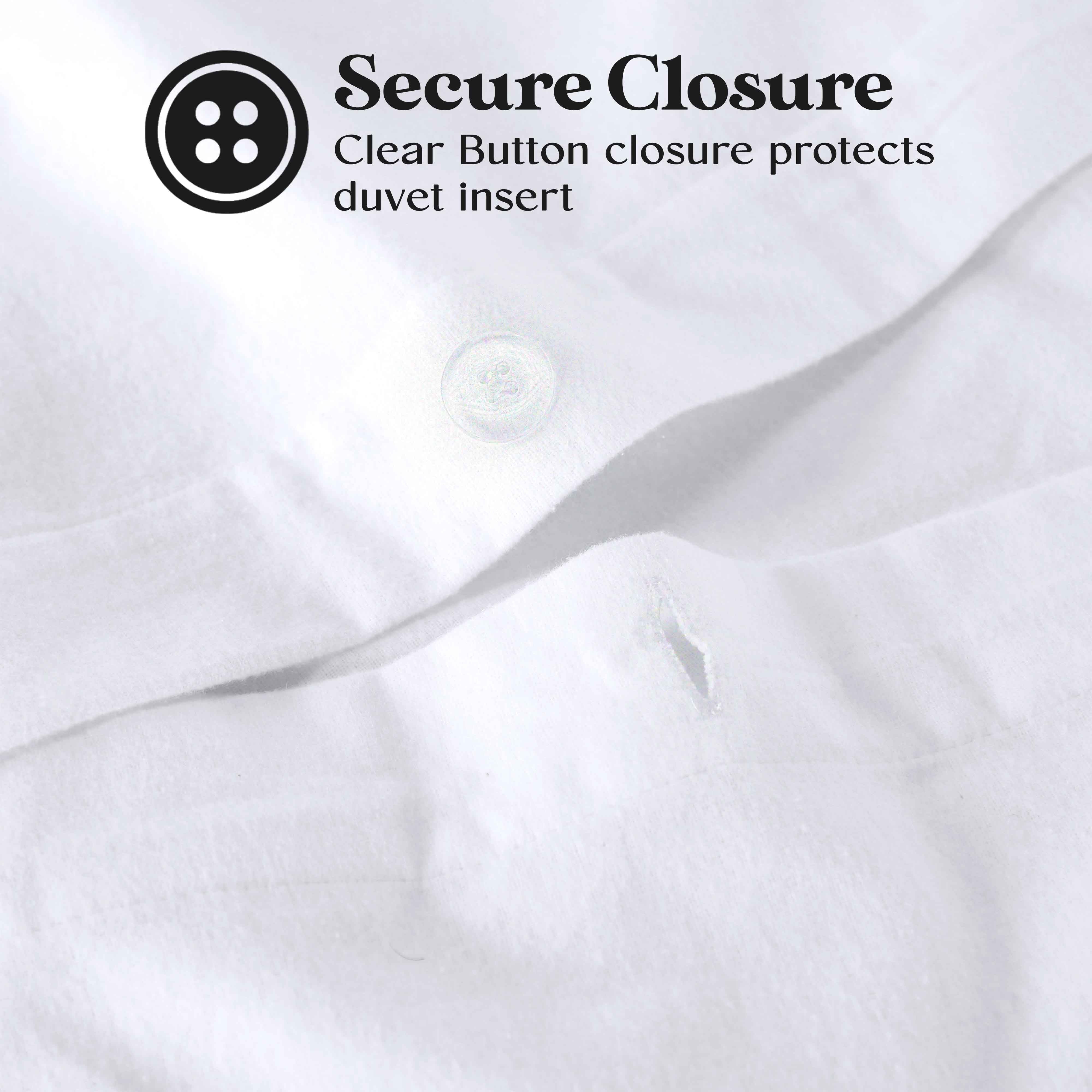 Premium Rome Flannel Cotton Solid Brushed Duvet Cover Set - Soft & Cozy Queen/King Size Bedding for Winter - Perfect for Cold Weather & Cozy Bedroom Decor