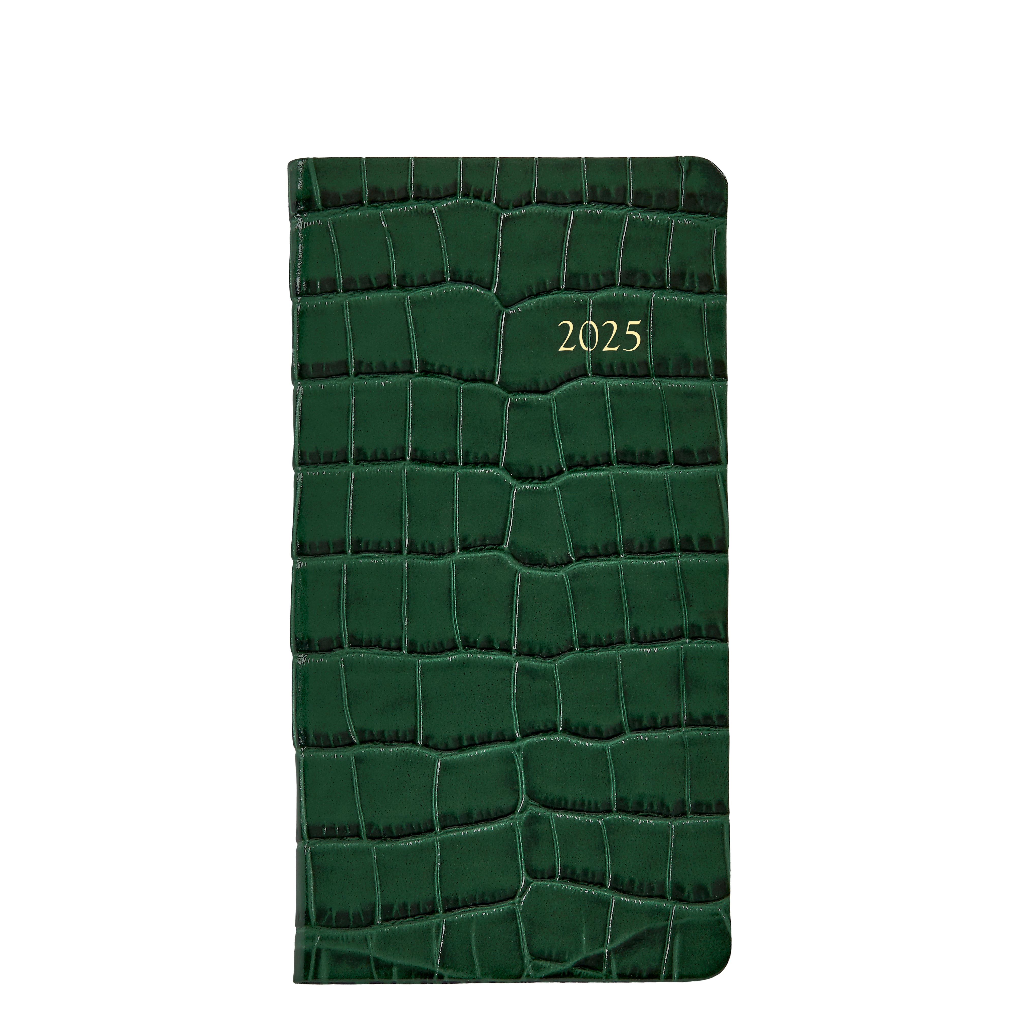 2025 Premium 6-Pocket Embossed Crocodile Leather Planner - Luxury Organizer for Business Professionals & Daily Scheduling