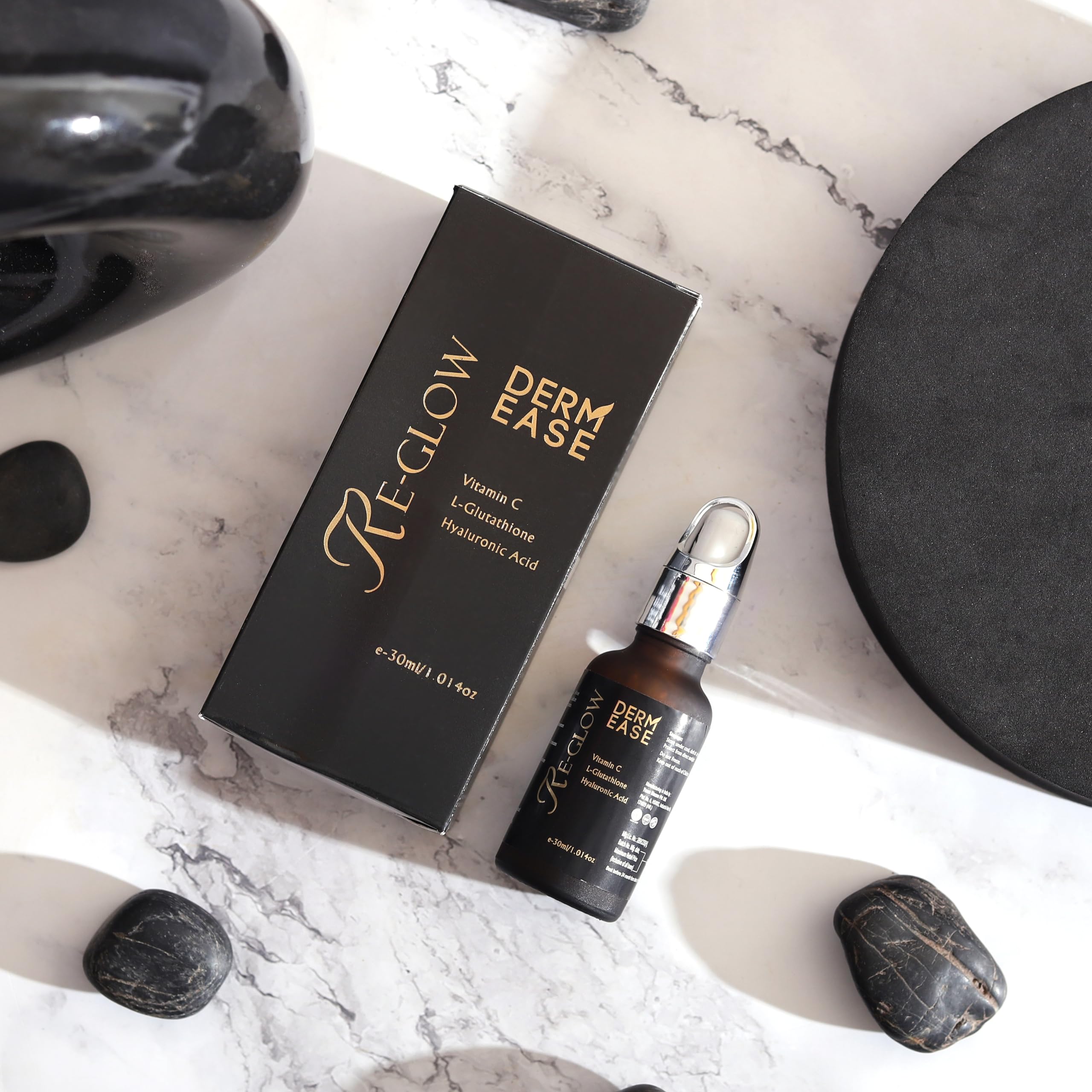 Derm Ease Re Glow Anti-Aging Face Serum - Reduces Wrinkles & Blemishes, Soothes Sunburn for Radiant Skin - 30ml - Perfect for Night Routine & Travel Skincare