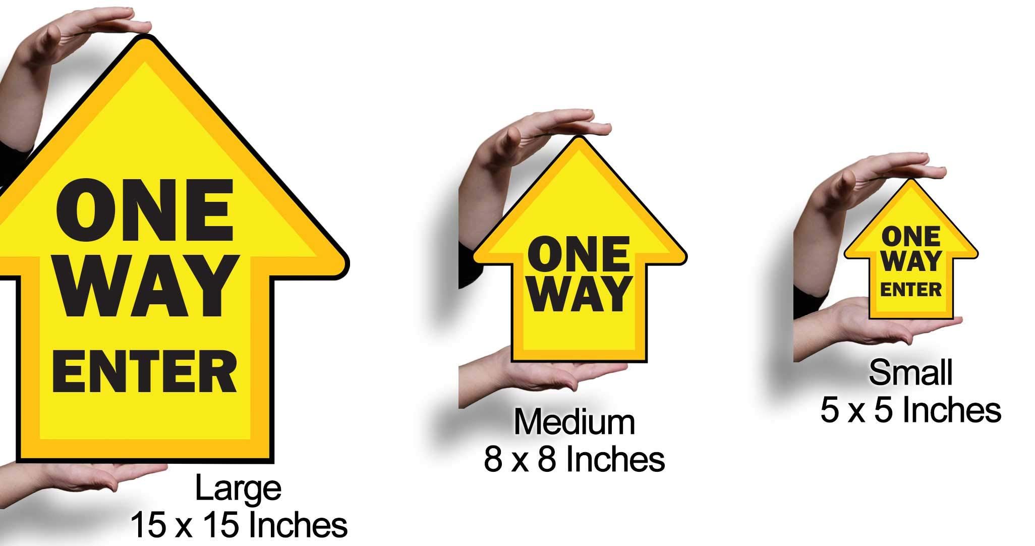 Non-Slip Floor Stickers for Social Distancing - 12 Pack (6 Arrow & 6 Stop Signs) | One Way, Do Not Enter & Safety Directional Markers | Perfect for Retail Stores, Offices & Public Spaces