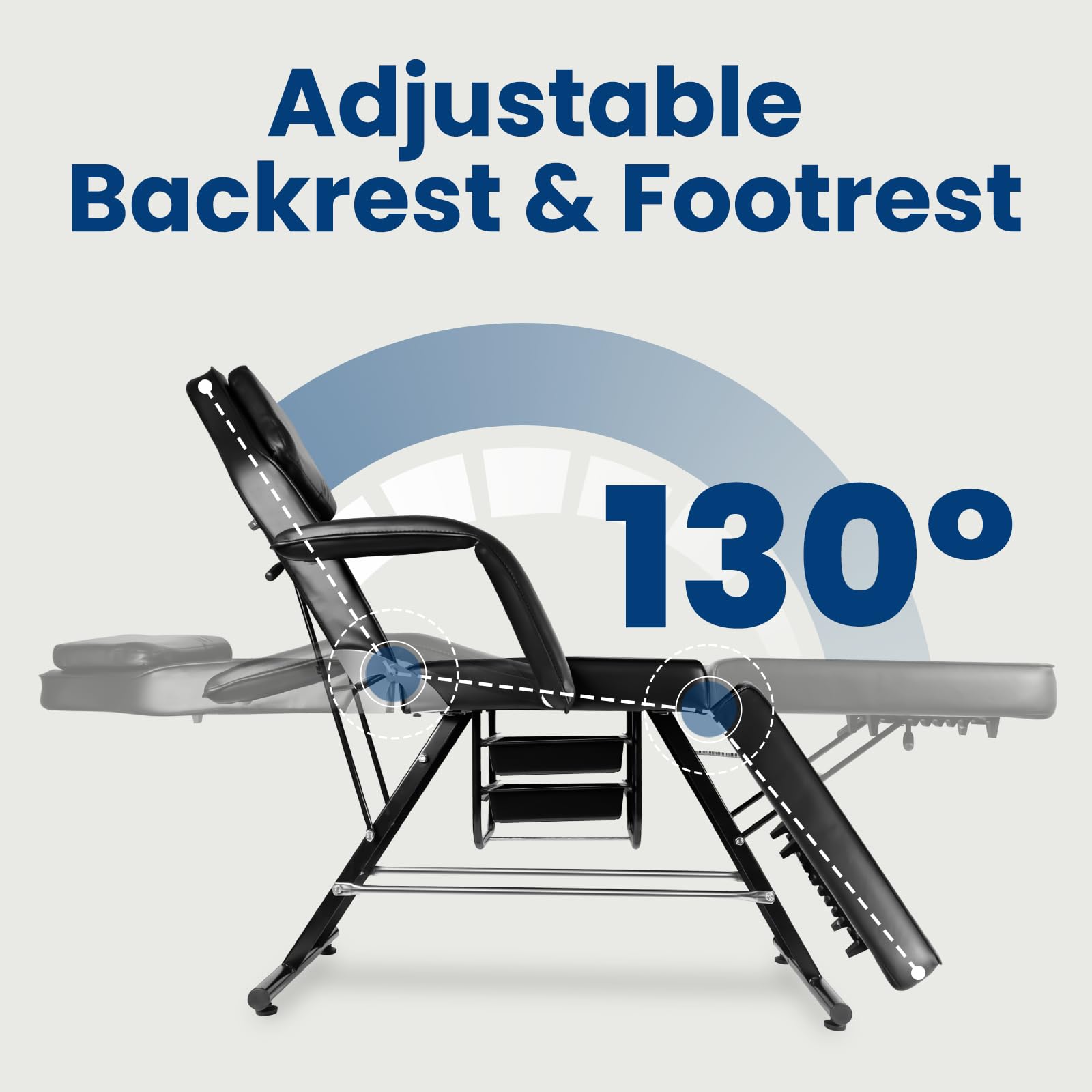 Professional Hydraulic Tattoo Chair & Massage Bed - 71