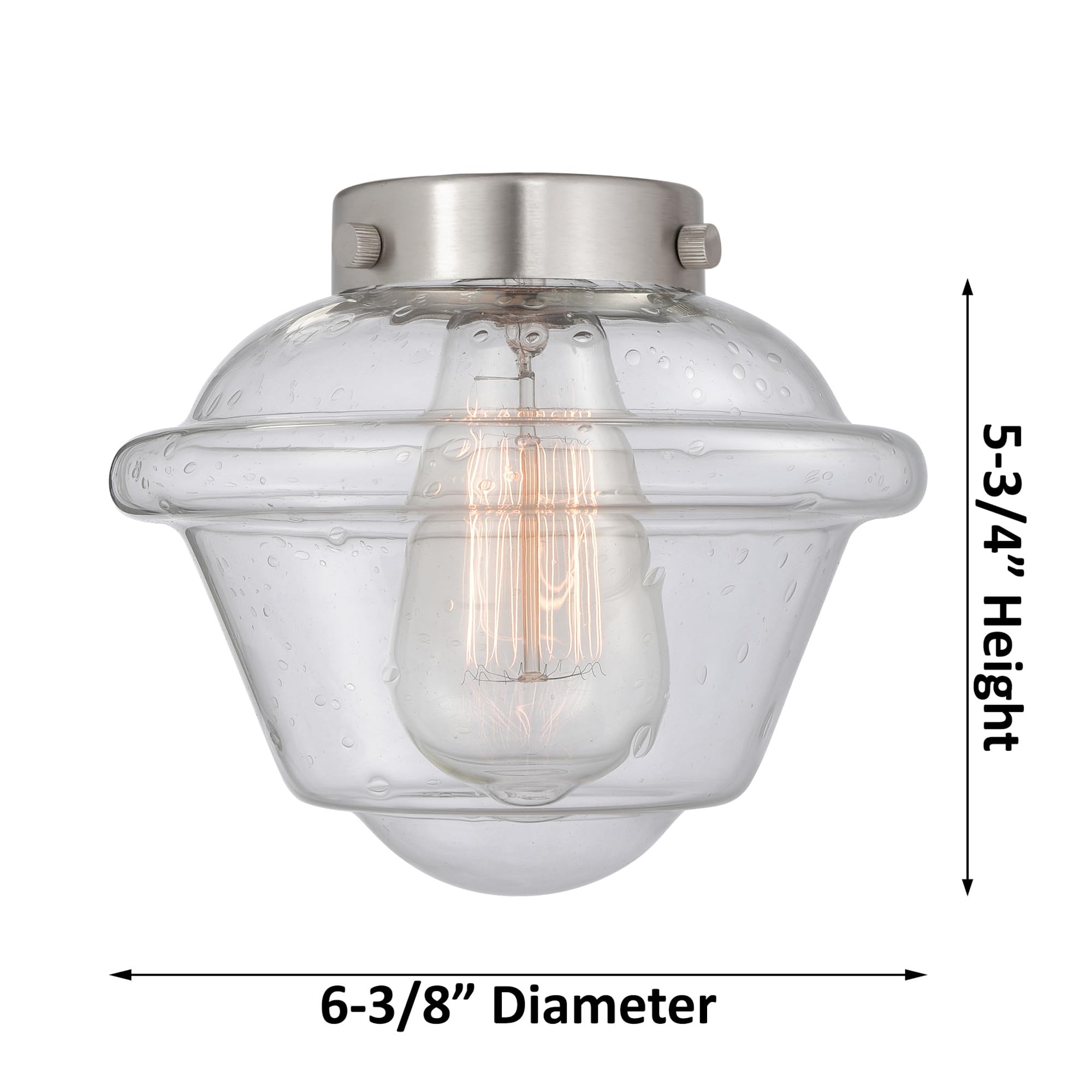 Innovations 201F-AB-G534 1-Light Semi-Flush Mount Ceiling Fixture in Antique Brass - Perfect for Bedroom, Hallway, or Entryway Lighting