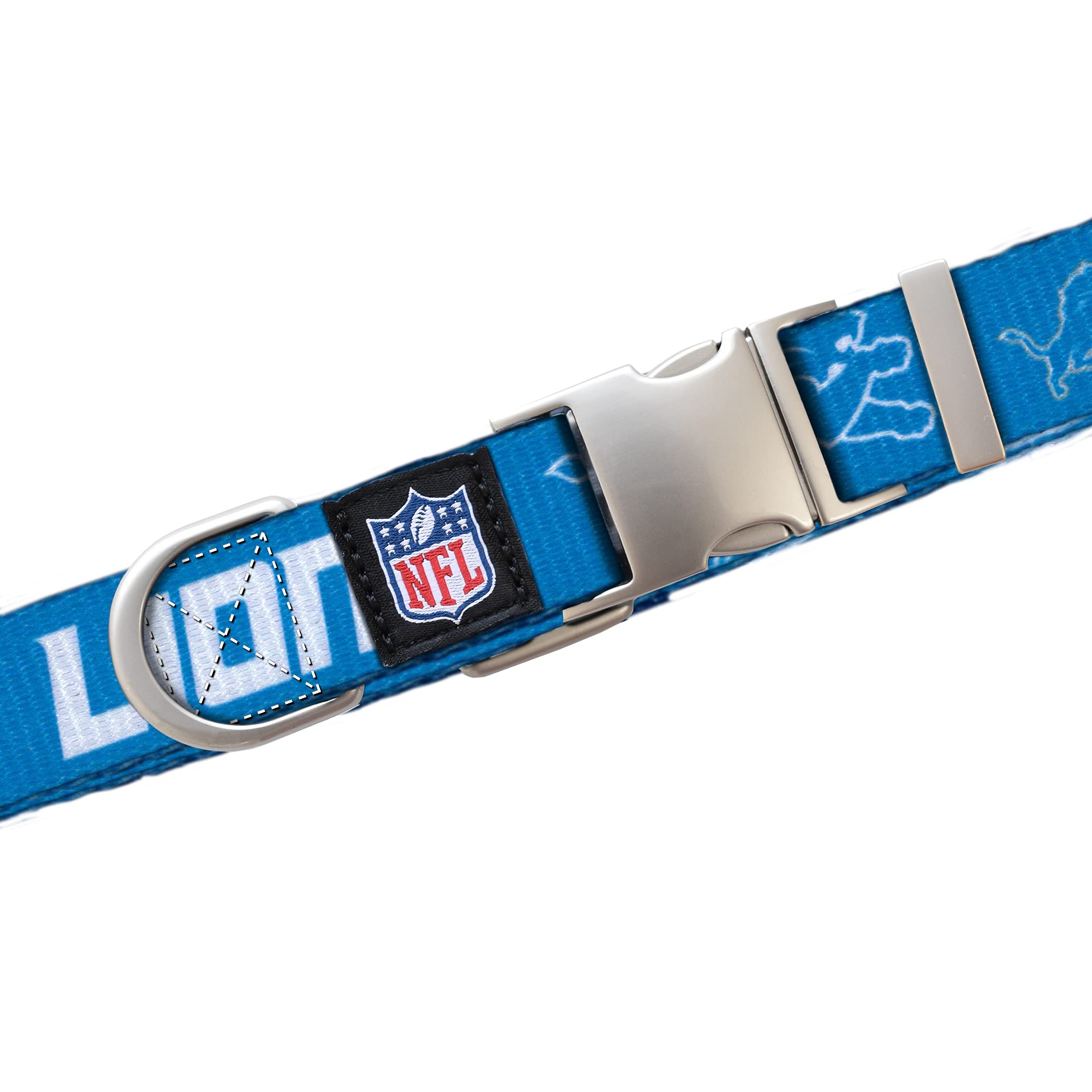 Littlearth NFL Unisex-Adult Premium Metal Pet Collar - Durable All-Metal Design for Dogs & Cats - Perfect for Game Day & Outdoor Adventures