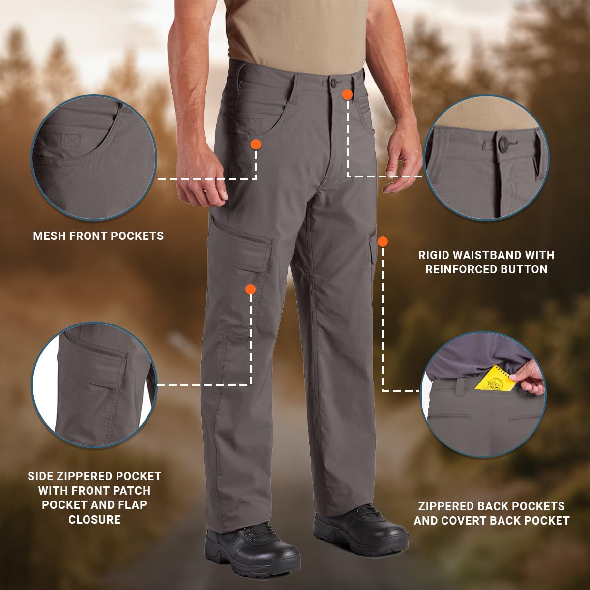 Propper Men's Summerweight Tactical Pants - Lightweight Durable Outdoor Work Pants for Hiking, Camping & Tactical Use