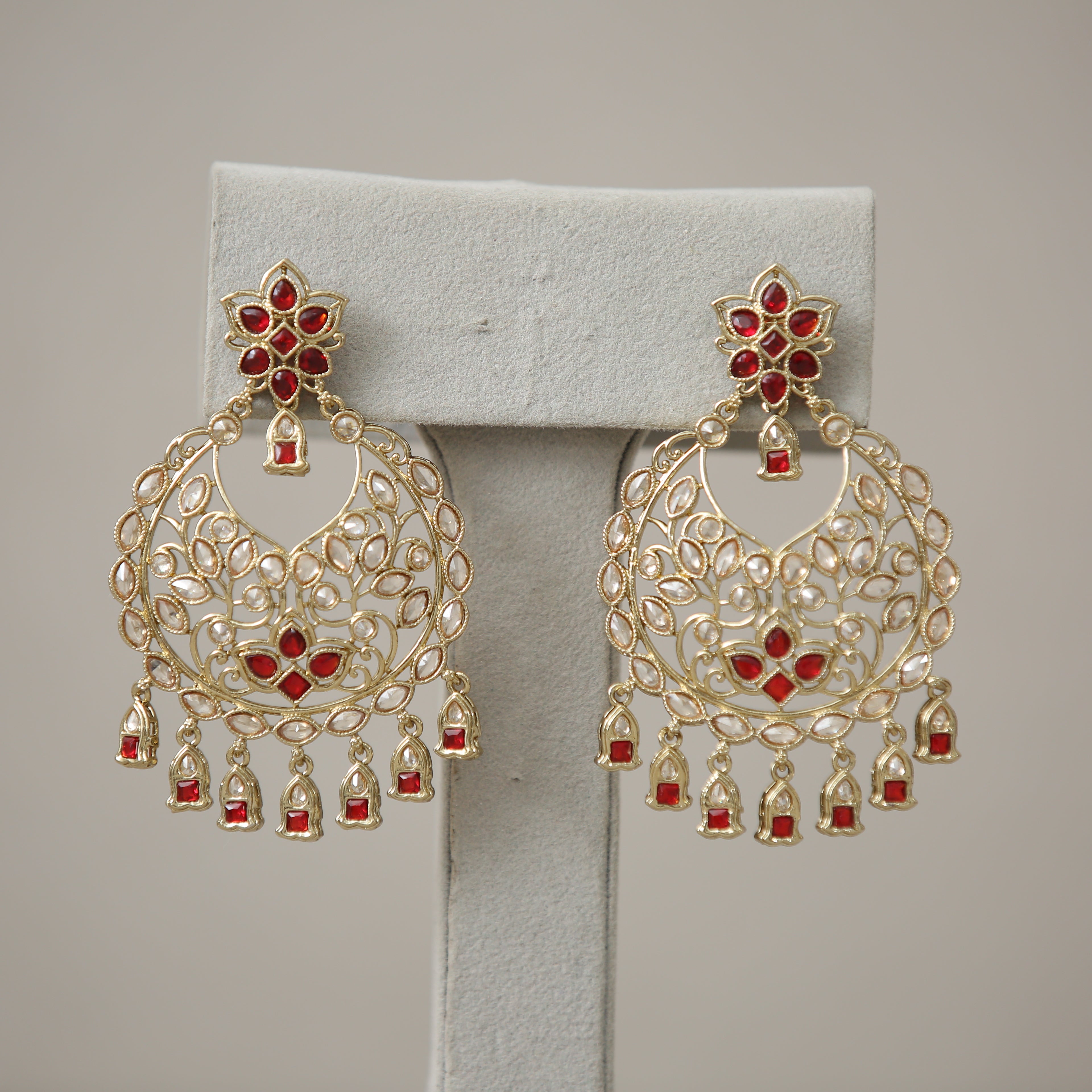 Divya Polki Earrings – Exquisite Handmade Indian Jewelry for Women | Perfect for Weddings, Parties & Special Occasions