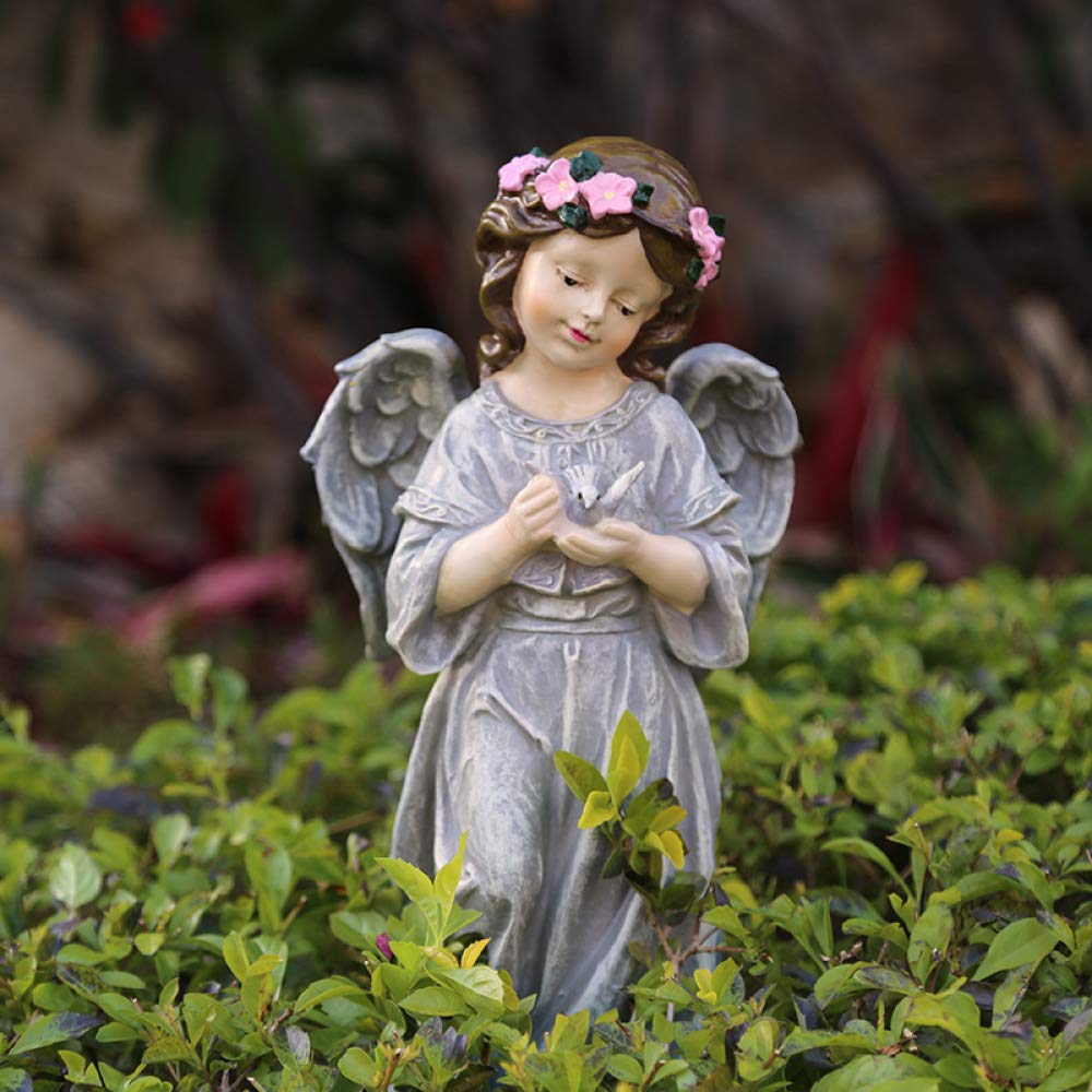 Zenggp Angel Statue - American Country Style Resin Garden Decor for Courtyard, Outdoor & Yard - Perfect for Patio, Lawn, and Landscape Decoration