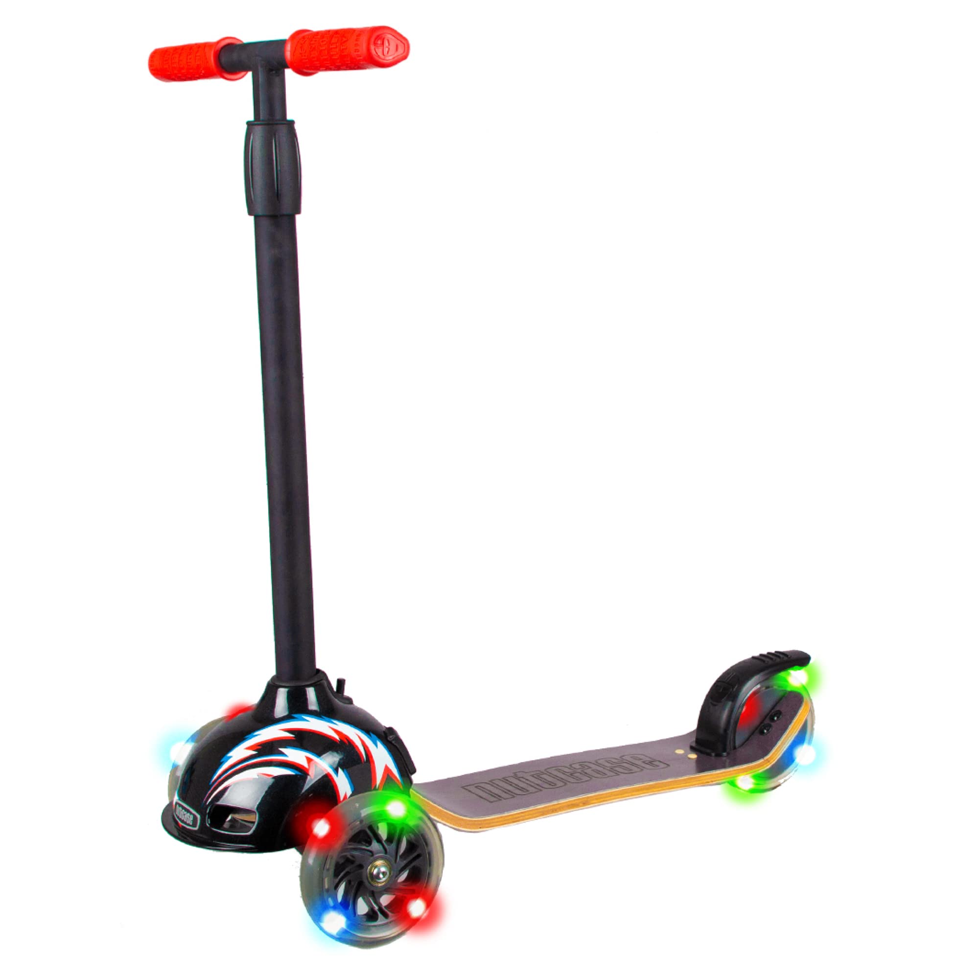 Nutcase 3-Wheel Scooter for Kids - Adjustable Height, LED Light Up Wheels | Perfect for Outdoor Play, Commuting & Neighborhood Fun