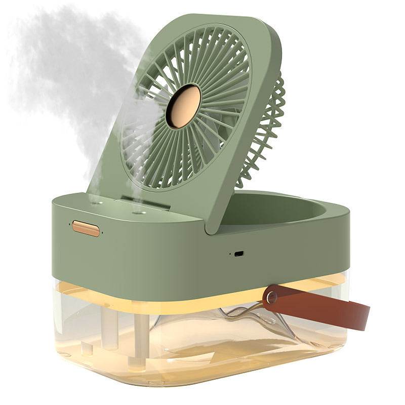 BreezeMist Portable Cooling Humidifier with Mister Light - Personal Air Cooler for Home, Office & Travel - USB Rechargeable Mini Humidifier for Dry Skin Relief & Summer Cooling