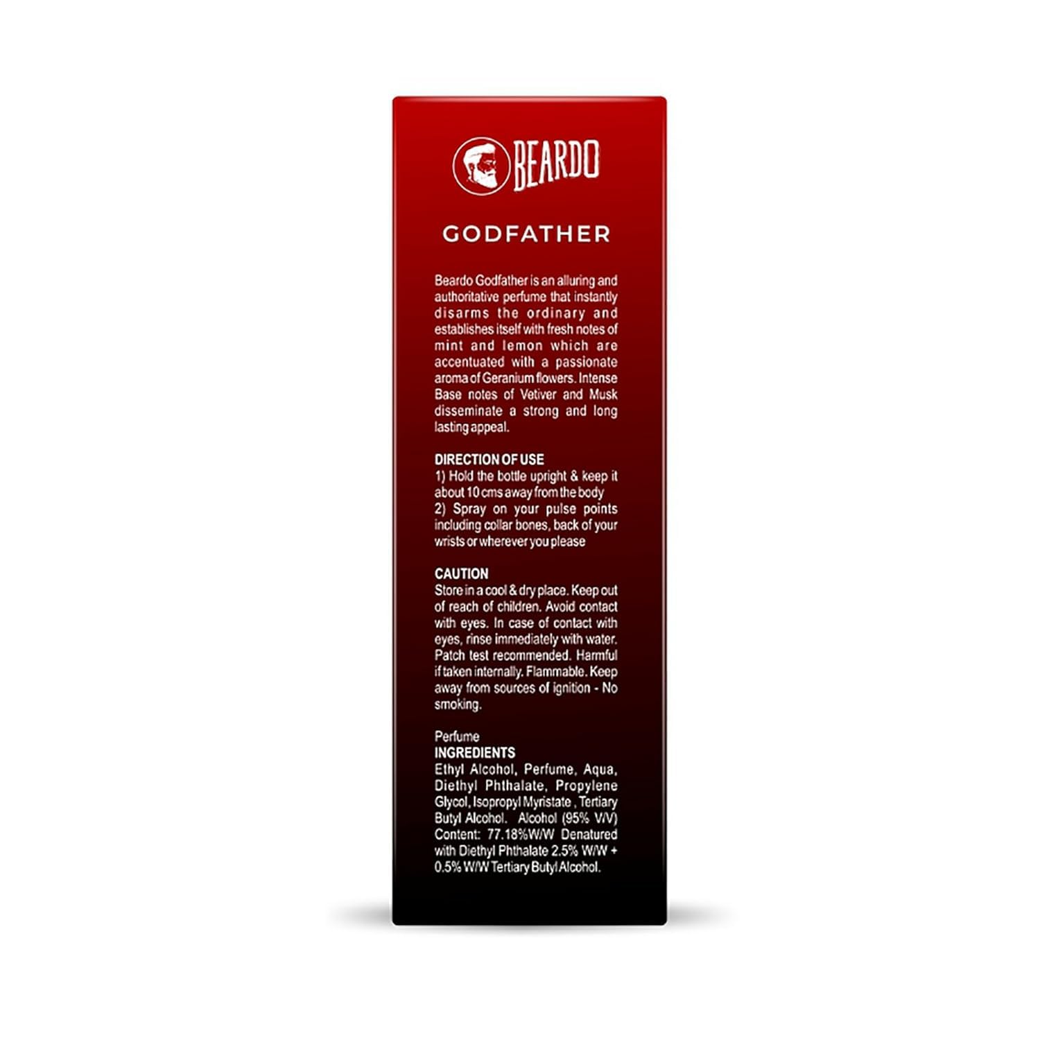 Beardoo Godfather Cologne for Men - 100ml Aromatic Spicy Long Lasting Perfume | Premium Men's Fragrance for Date Night, Special Occasions & Daily Wear | Ideal Gift for Brother, Husband & Friends | Masculine Body Spray with Warm Woody Notes