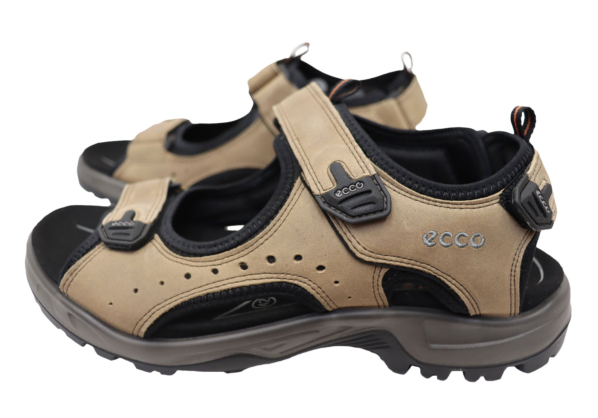ECCO Men's Comfortable Leather Offroad Sandals - Lightweight Hiking & Outdoor Adventure Sandals for Travel, Camping & Beach Walking