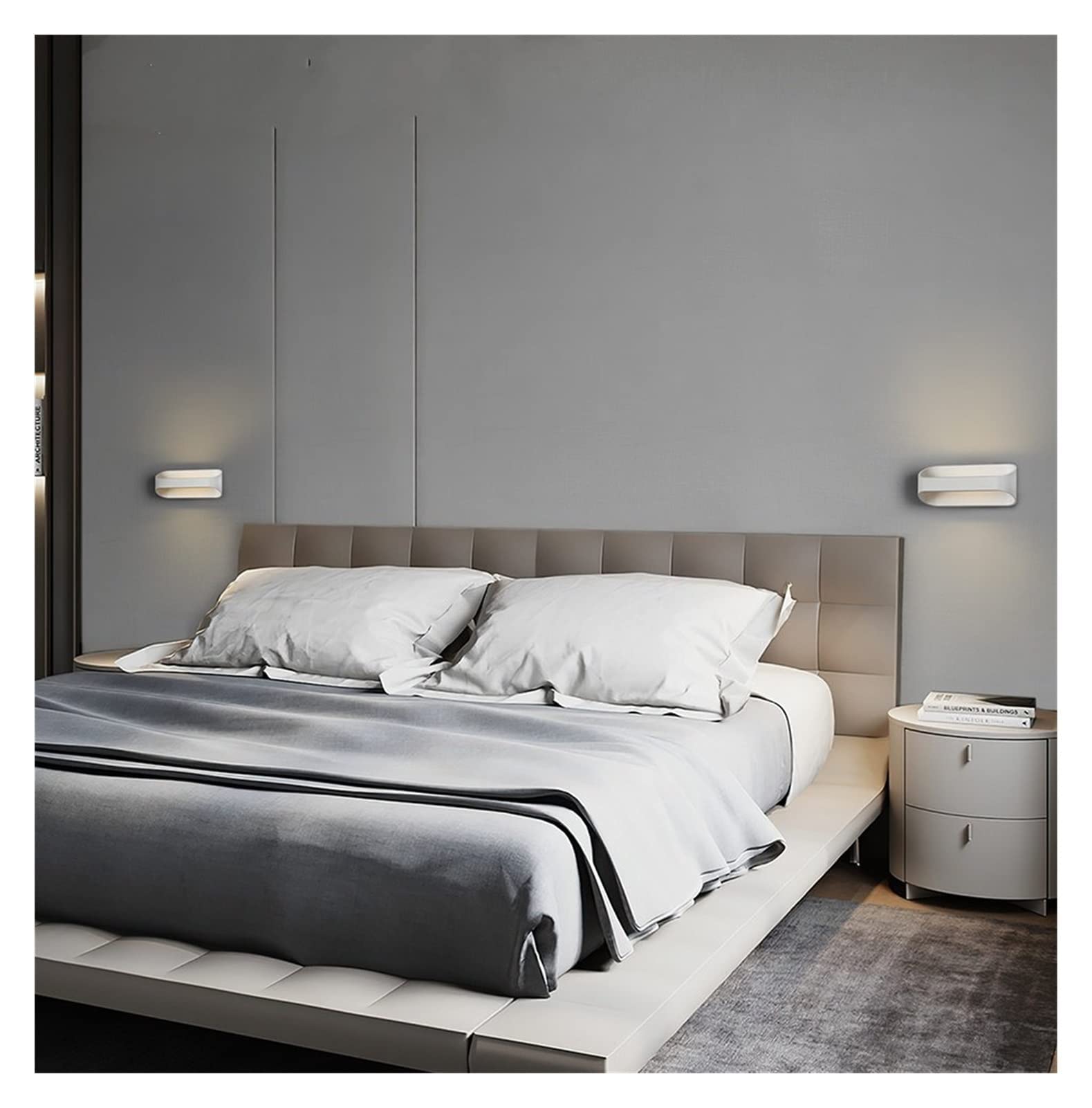 Minimalist LED Wall Sconces - Warm White Bedside Wall Lamp for Bedroom, Modern Home Decor Lighting Fixture | Perfect for Reading Nook, Hallway & Cozy Ambience