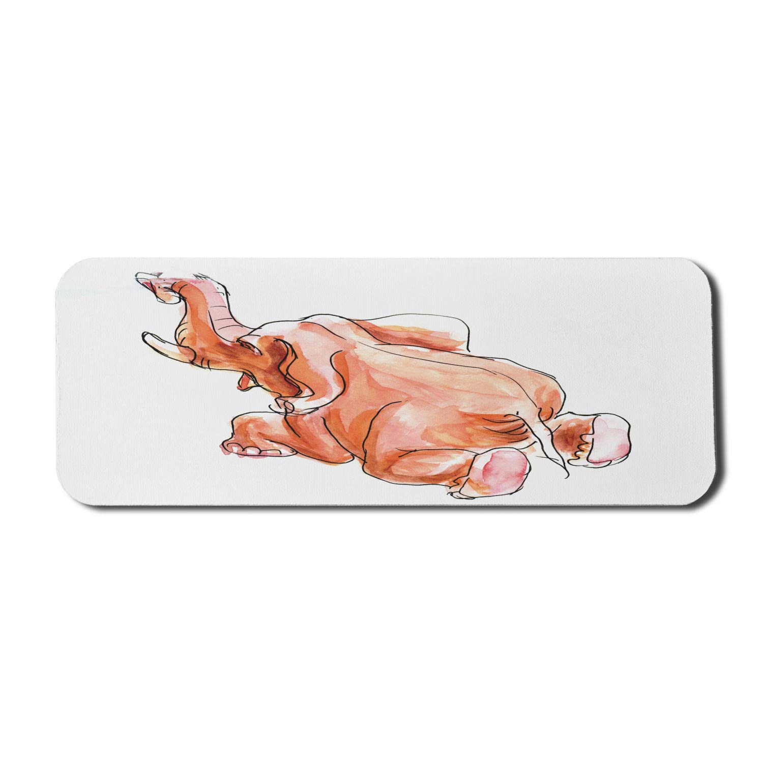 Ambesonne Animal Computer Mouse Pad - Savannah Themed Watercolor Art, Non-Slip Rubber Gaming Mousepad (31