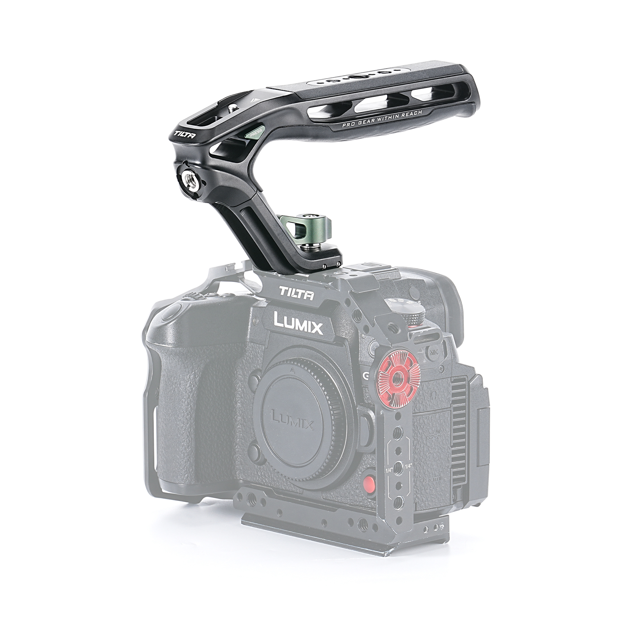 Tilta Xeno Top Handle with Cold Shoe Mount for DSLR Cameras - Black | Perfect for Vlogging, Filmmaking & Photography Accessories