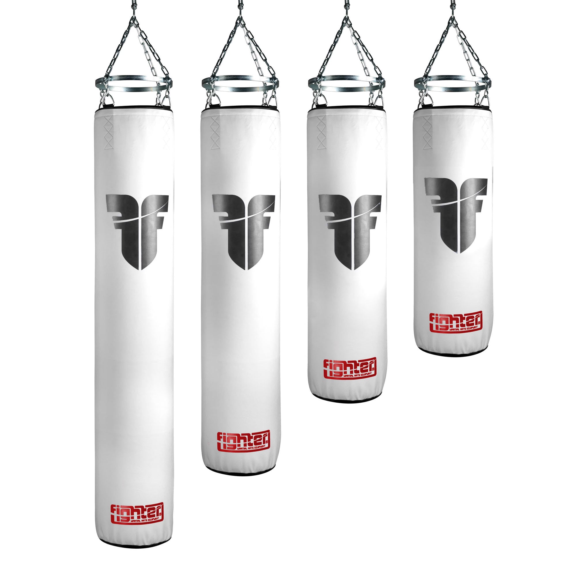 Fighter Unfilled Heavy Bag - White/Black - Perfect for Boxing, MMA, Kickboxing & Home Gym Training