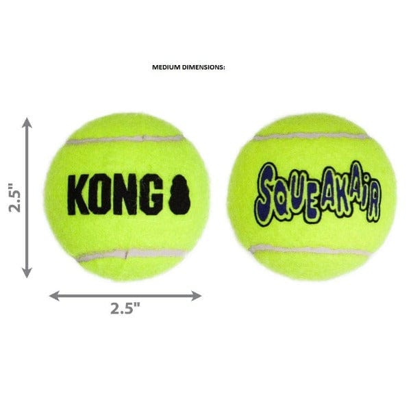 KONG SqueakAir Balls - Durable Dog Chew Toys for Small & Large Dogs - Interactive Play & Teeth Cleaning - Perfect for Fetch, Training & Indoor/Outdoor Fun
