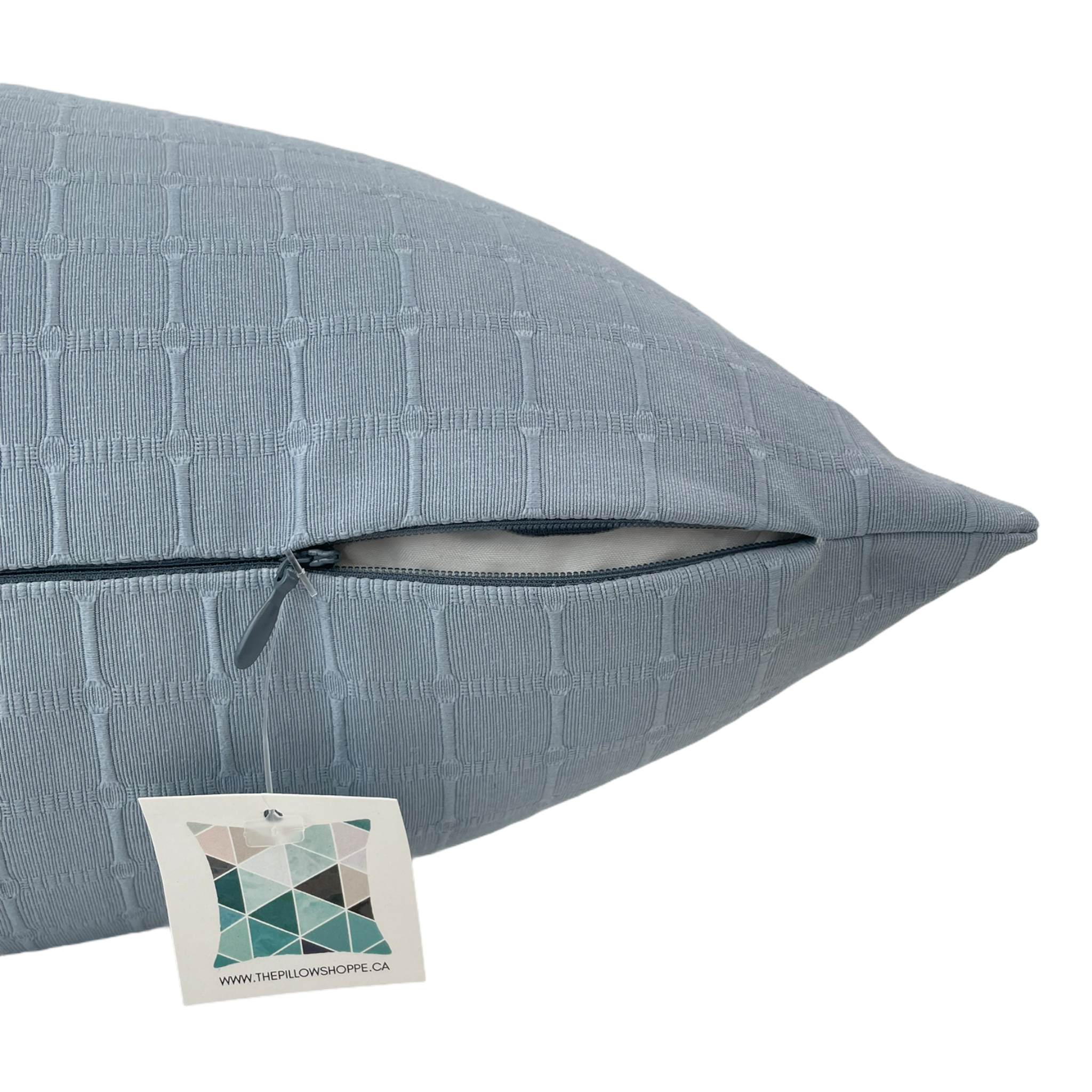 French Blue Decorative Throw Pillow 20x20 Inches - Soft Square Cushion for Sofa, Bed & Home Decor