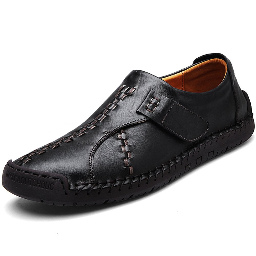 UPIShi Genuine Leather Men's Slip-On Driving Loafers - Comfortable Oxford Boat Shoes for Casual Walking & Work (Perfect for Office, Travel & Daily Wear)
