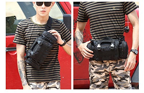 FAMI Tactical Waist Pack - Small Sling Bag with Handlebar Mount for Outdoor, Hiking & Cycling - Durable Deployment Bag for Essentials & Gear Storage