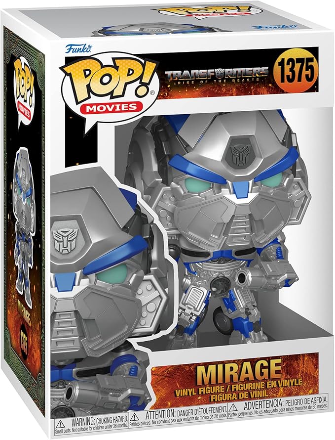 Mirage Funko Pop Transformers Rise of the Beasts #1375 with Protector Case - Collectible Vinyl Figure for Movie Fans & Home Decor Display