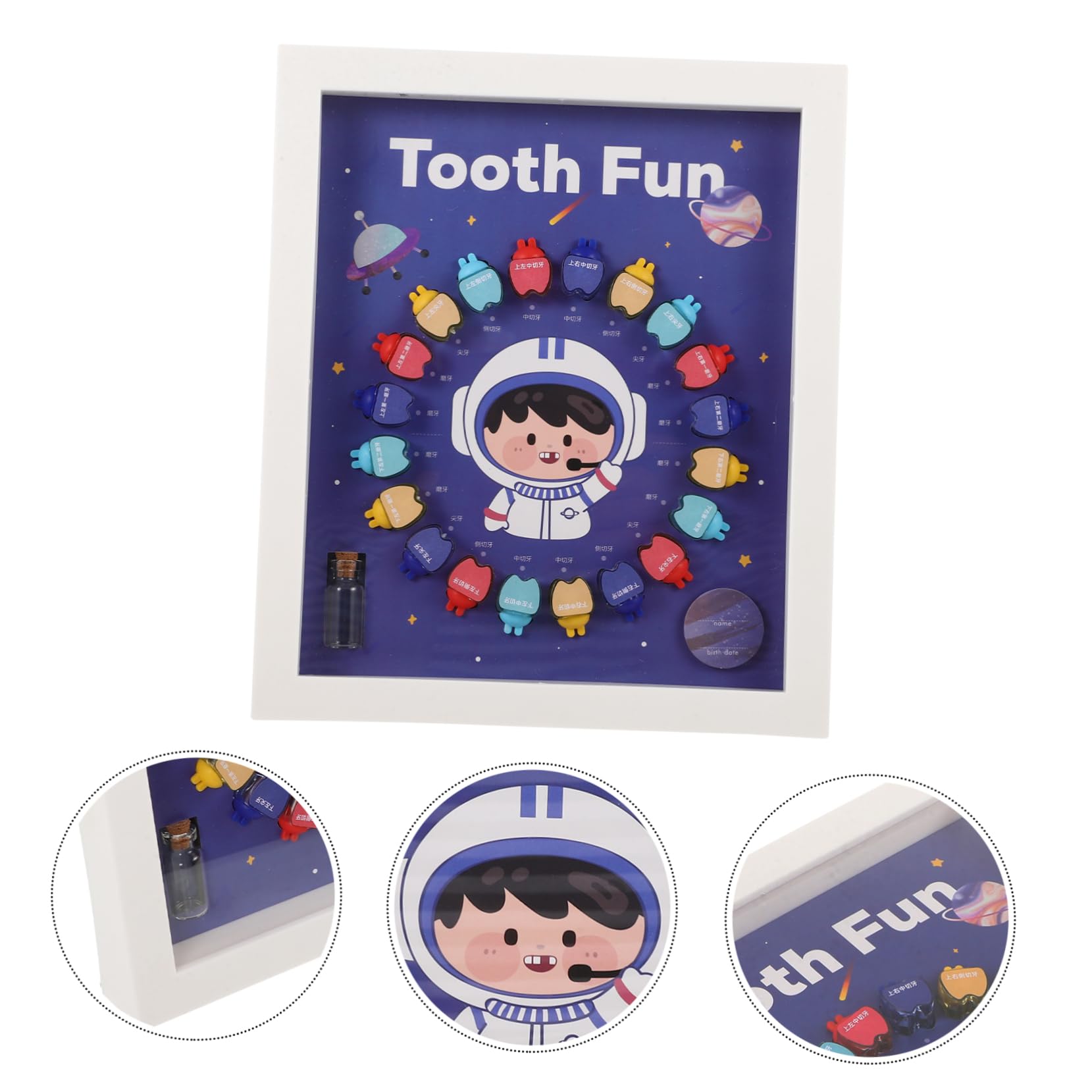 VICASKY 2 Pack Kids Tooth Keepsake Box - First Tooth Organizer with Secure Plastic Case for Baby Teeth Collection - Perfect for Memory Keeping & Baby Shower Gifts