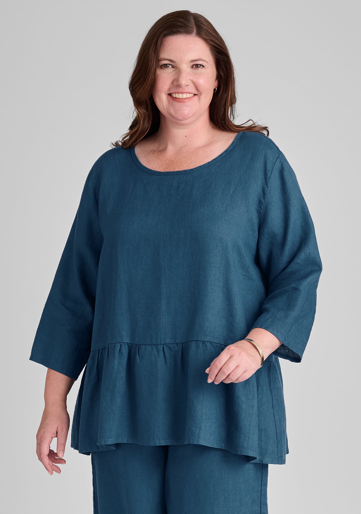 Stylish Peplum Tunic Linen Pullover Top for Women - Comfortable Summer Blouse for Casual Wear, Office Outfits & Date Nights