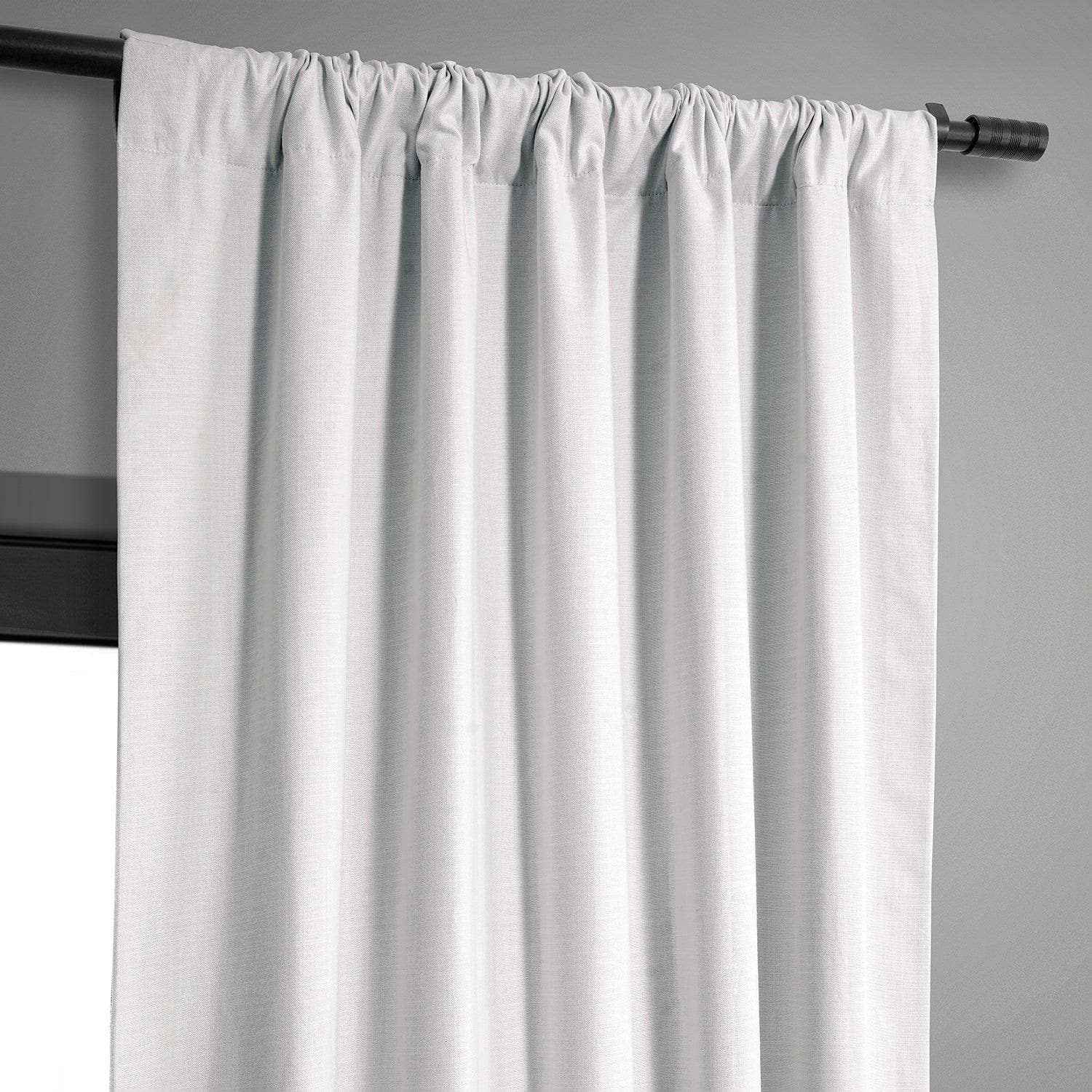 Premium White Dune Textured Cotton Blackout Curtains for Bedroom & Living Room - Noise Reducing, Thermal Insulated, 100% Room Darkening for Better Sleep & Home Decor