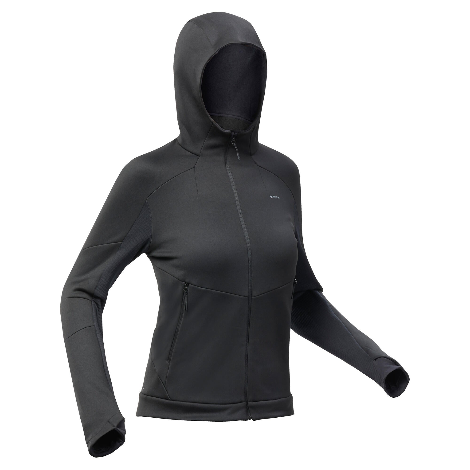 Quechua Women's MH520 Hooded Fleece Jacket - Lightweight Warm Hiking Pullover for Outdoor Adventures & Travel