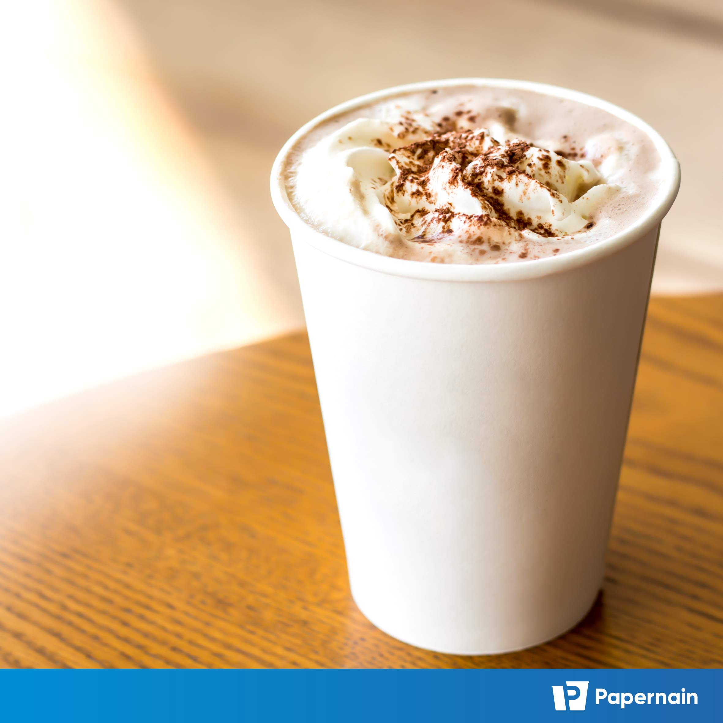 16 oz White Hot Paper Disposable Cups - 100 Count Bulk Pack | Perfect for Coffee, Tea, Hot Chocolate & Office Break Rooms