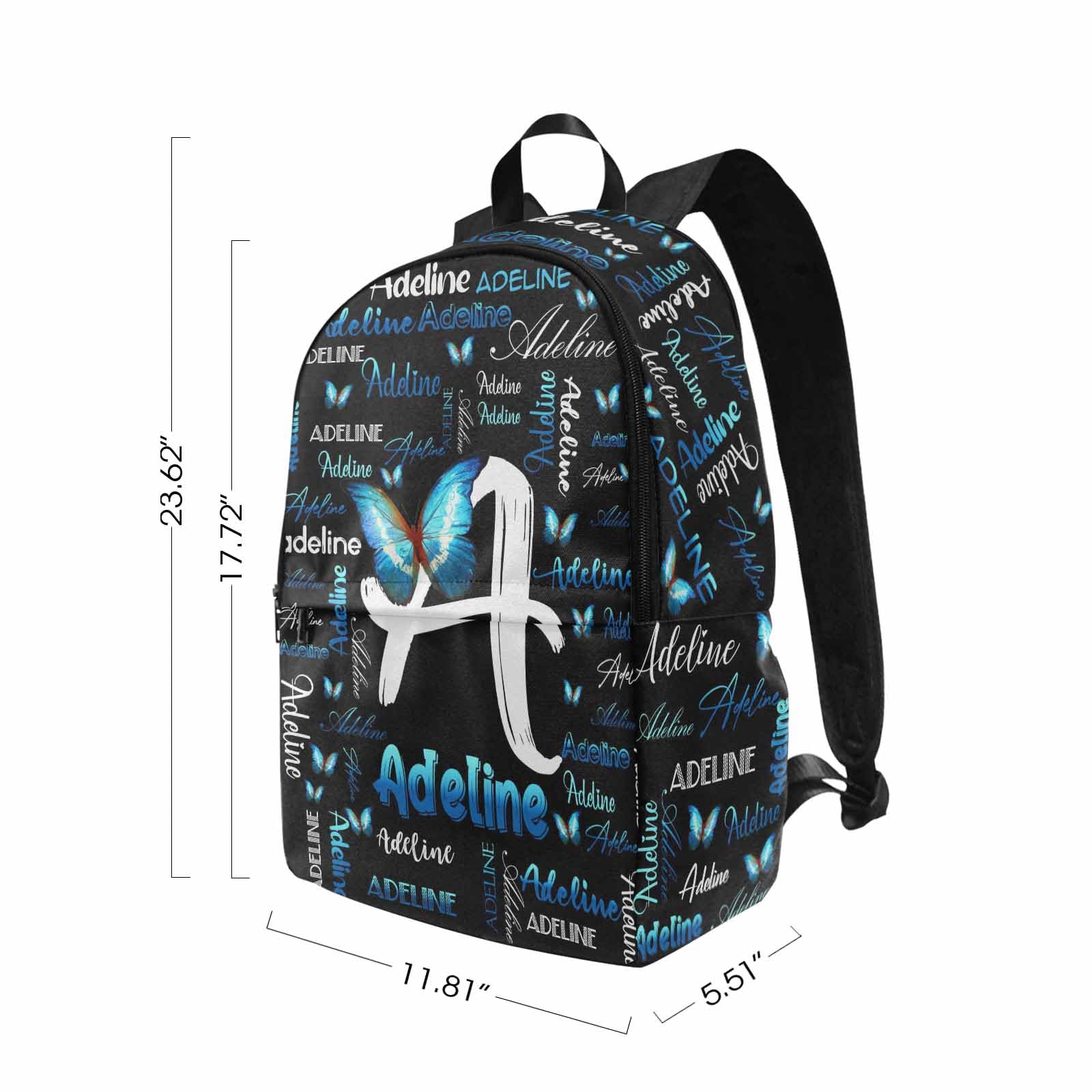 Custom Kids Backpack with Personalized Name - Blue Initial School Bag for Boys & Girls, Durable Daypack for Travel, School, Picnic & Laptop Use | Perfect Gift for Daughter, Son & Teens