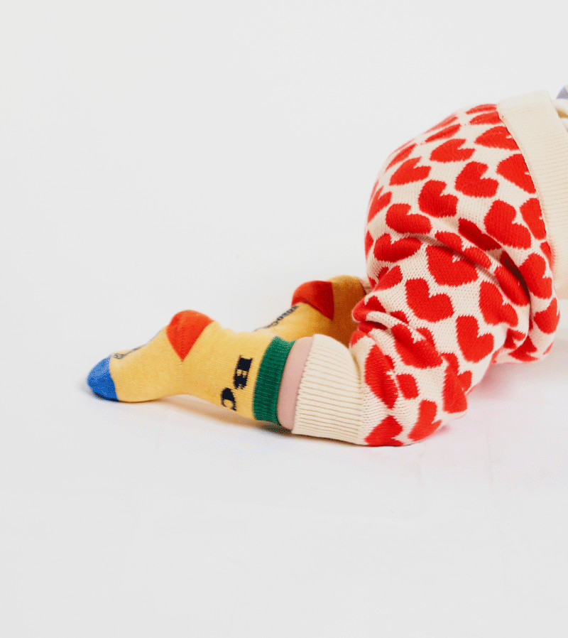 Stylish BC Color Block Baby Socks by Bobo Choses - Soft & Comfortable Infant Socks for Boys & Girls - Perfect for Everyday Wear, Playtime & Photo Shoots